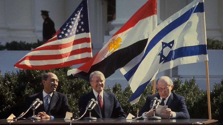 Anwar Sadat, Jimmy Carter e Menachem Begin