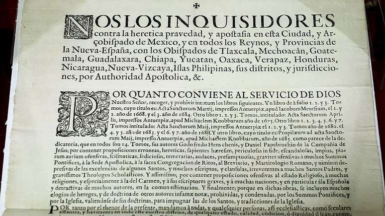 Documento da Inquisição no México