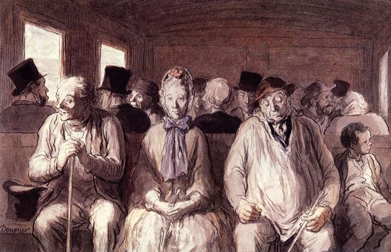 “Um vagão da terceira classe” (de Honoré Daumier)