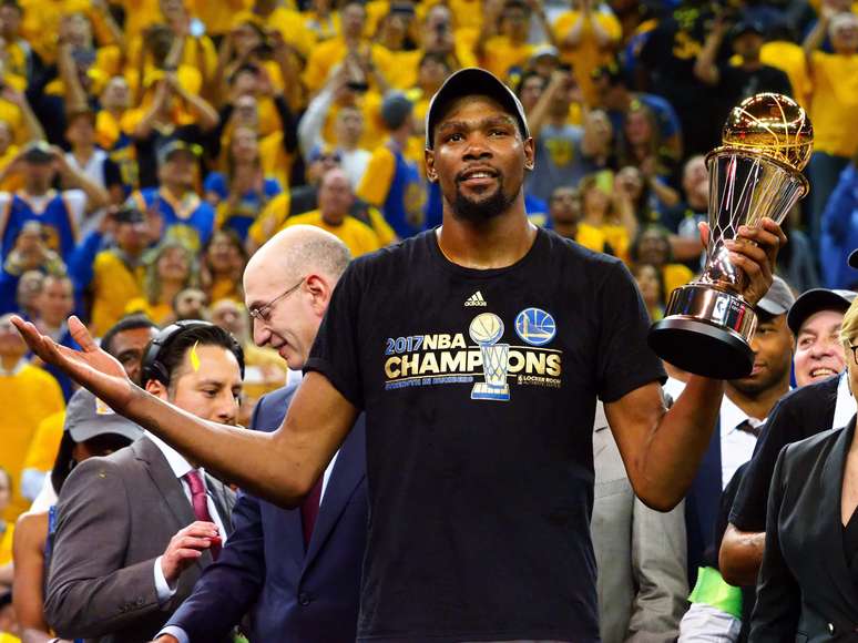 Kevin Durant, do Golden State Warriors, foi eleito o MVP das finais da NBA