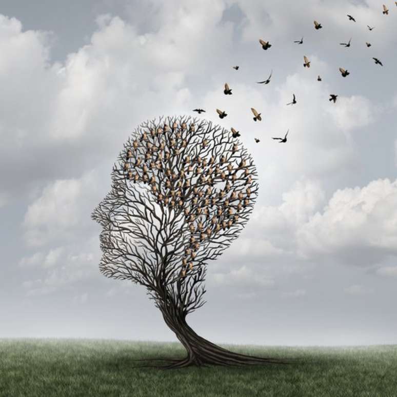 Ilustra&ccedil;&atilde;o que simboliza perda de mem&oacute;ria