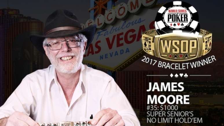 James Moore provou que pôquer não tem idade ao vencer Evento #35 do WSOP (Divulgação)