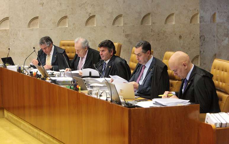 Ministros do STF durante sessão plenária.