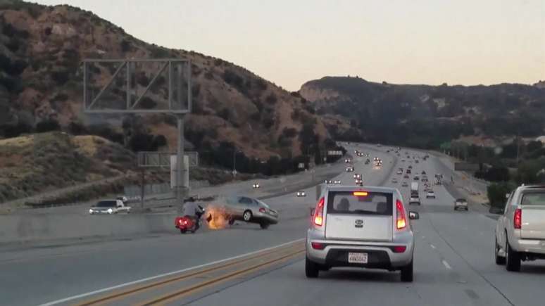 Ação de motociclista causou grave acidente nos Estados Unidos