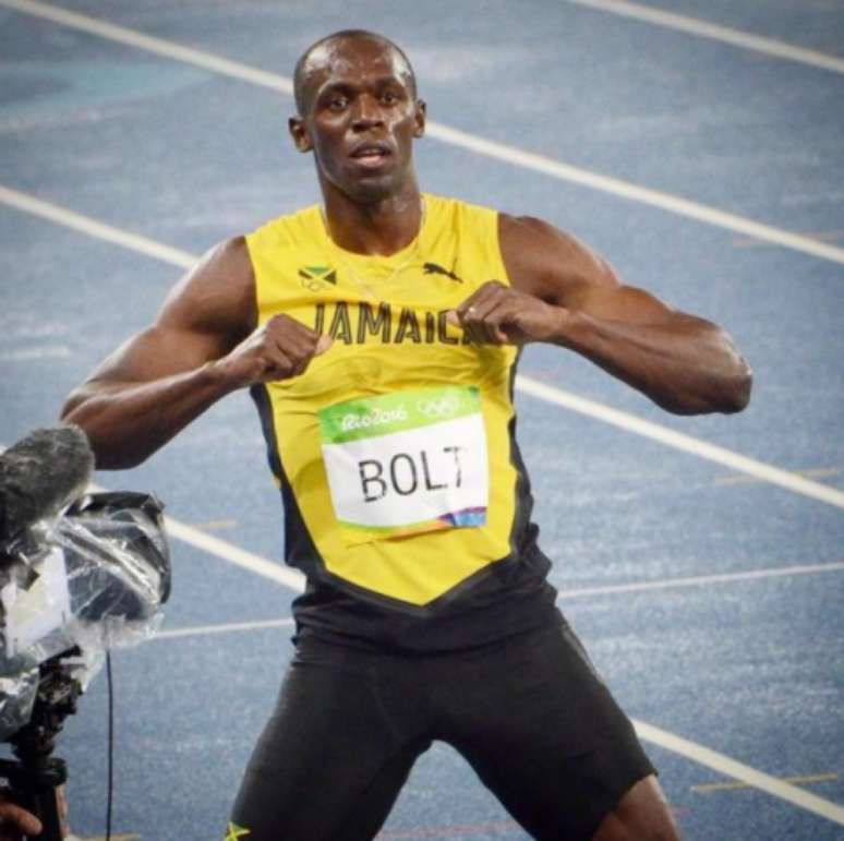 Usain Bolt disputa os 100m rasos no Golden Spike (Foto: Reprodução / Instagram)