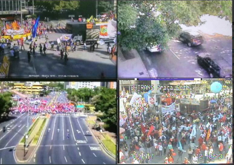 Centro de Belo Horizonte ocupado por protestos contra a reforma trabalhista
