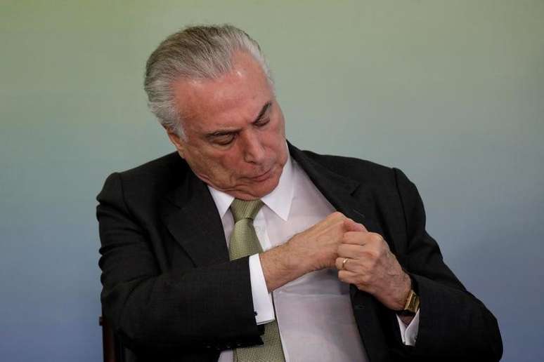 Presidente Michel Temer durante cerimônia no Palácio do Planalto
29/06/2017 REUTERS/Ueslei Marcelino