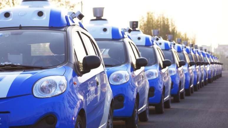 Frota de carros autônomos da Baidu em testes na China
29/06 Courtesy of Baidu/Handout via REUTERS