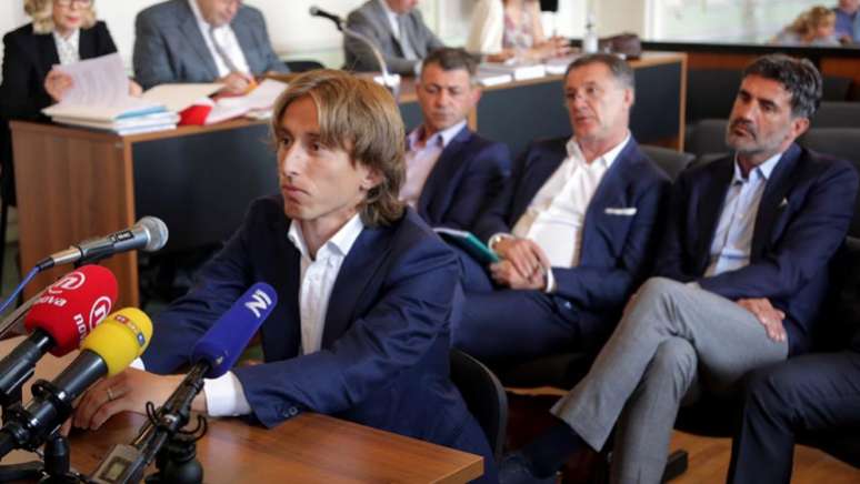 Modric, em depoimento (Foto: AFP)