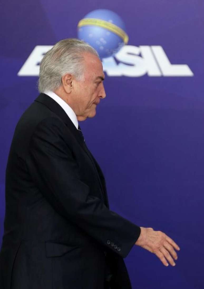 Presidente Michel Temer chega para cerimônia no Palácio do Planalto, em Brasília
06/07/2017 REUTERS/Adriano Machado