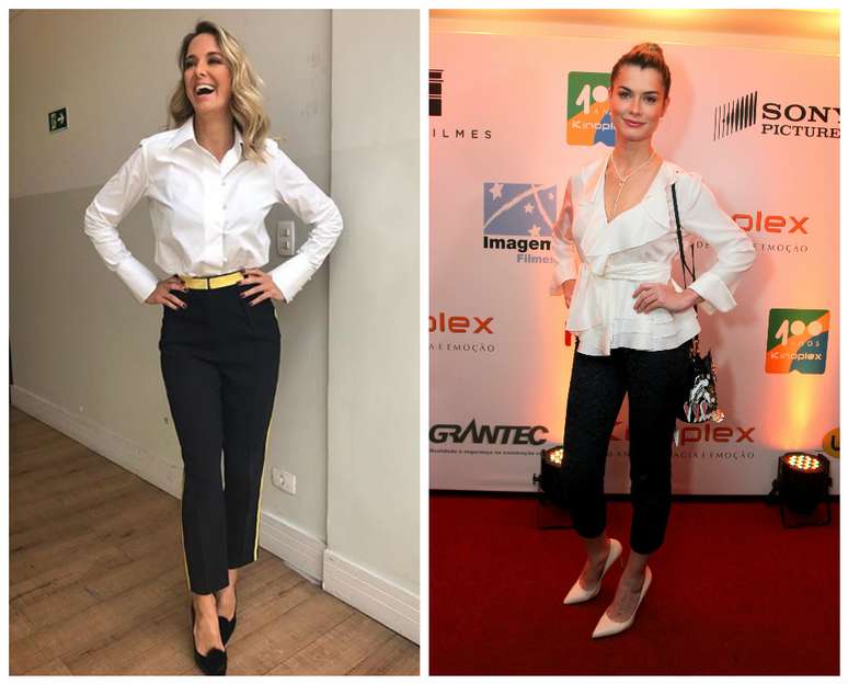 Ticiane Pinheiro e Alinne Moraes em branco e preto (Fotos: Reprodução/Instagram/Marcello Sá Barretto/AgNews)