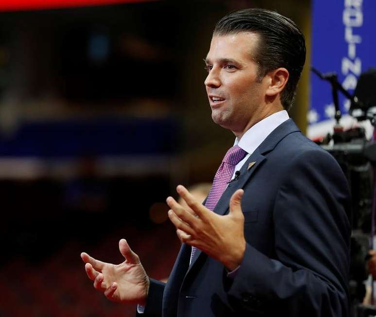 Em foto de arquivo, Donald Trump Jr. durante Conven&ccedil;&atilde;o Nacional Republicana em Cleveland, EUA 
16/7/2016 REUTERS/Mark Kauzlarich/File photo