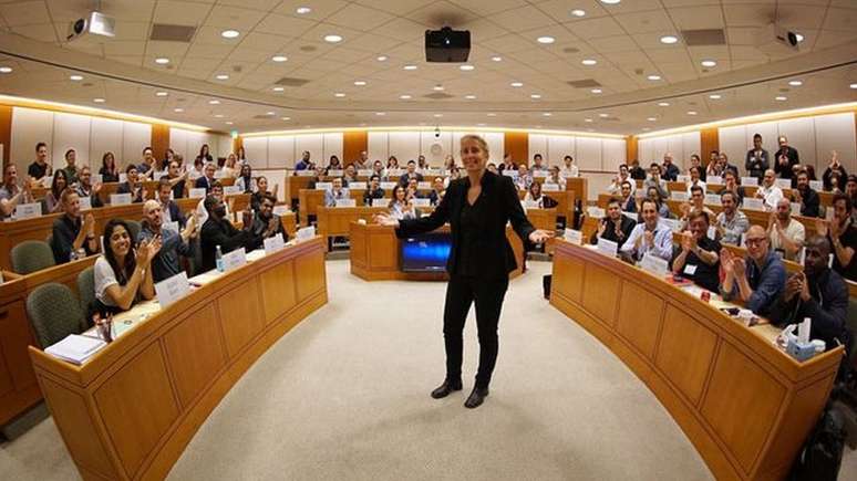 Anita Elberse em sua aula, neste ano