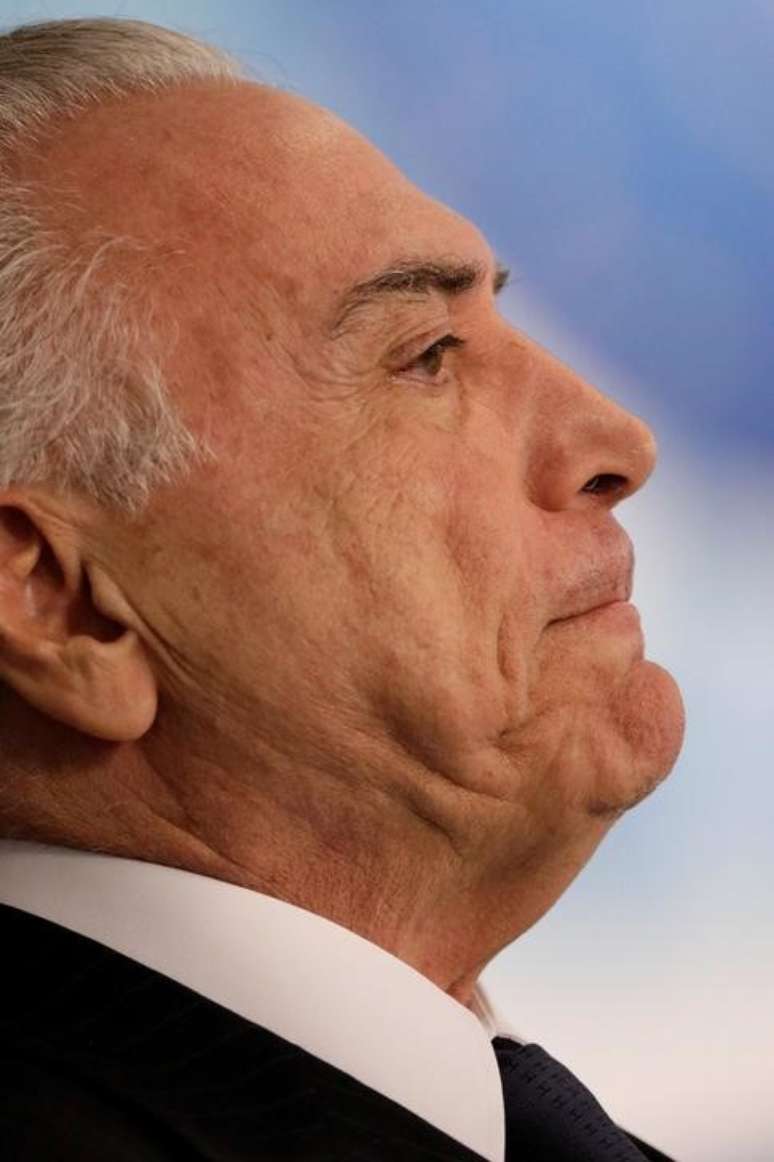 Presidente Michel Temer durante cerimônia no Palácio do Planalto, em Brasília