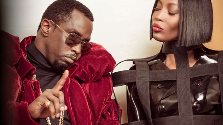 Sean Diddy Combs e Naomi Campbel no ensaio fotográfico para o calendário da Pirelli 2018