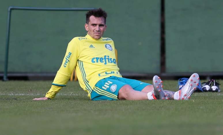 Mouche durante treino na Academia de Futebol (FOTO: Cesar Greco/Palmeiras)