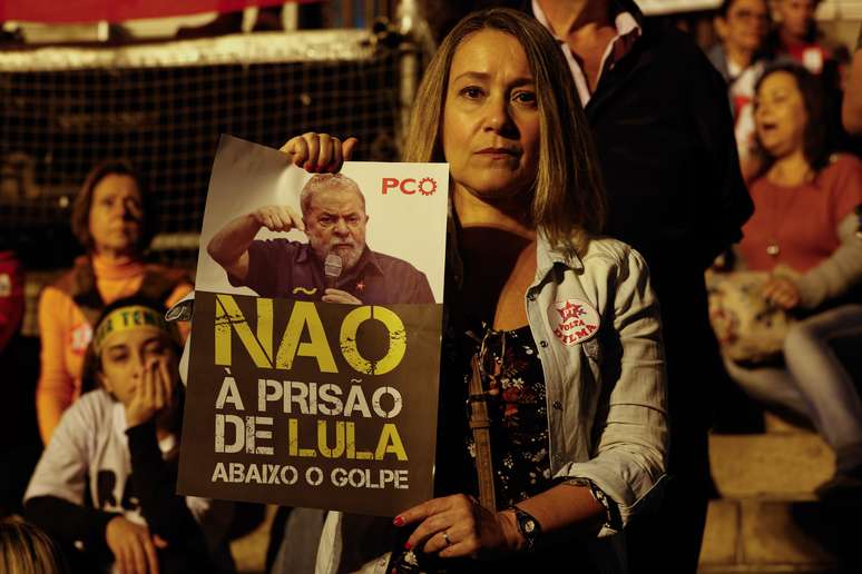 Ato em apoio a Lula no centro do Rio de Janeiro