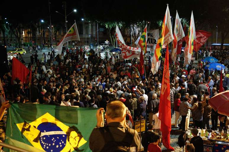 Ato em apoio a Lula no centro do Rio de Janeiro