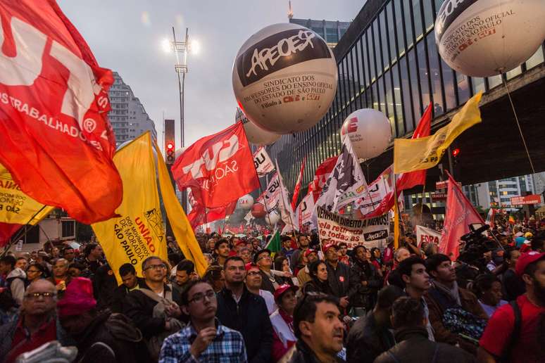 Ato em apoio a Lula na avenida Paulista, em São Paulo