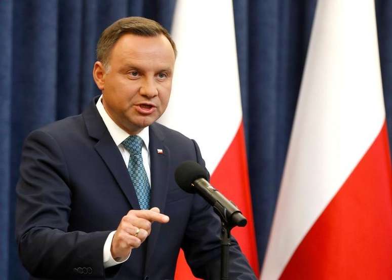 Presidente da Pol&ocirc;nia, Andrzej Duda, faz pronunciamento sobre vetos da reforma do Judici&aacute;rio
24/07/2017
REUTERS/Kacper Pempel 