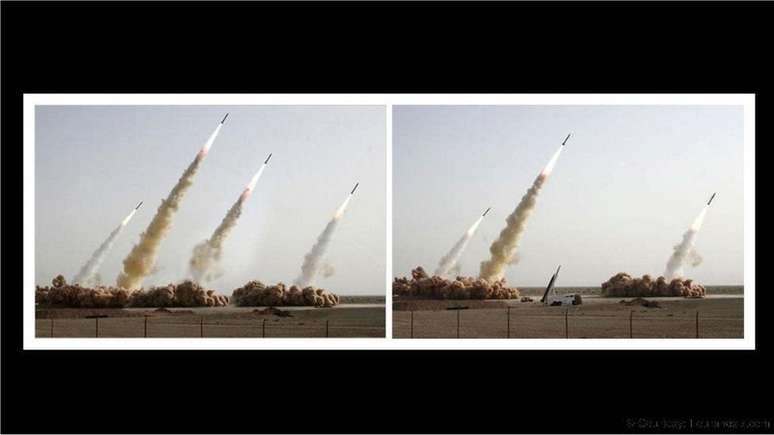 Retoque digital &#034;corrigia&#034; falha em lançamento de míssil pelo Irã em 2008