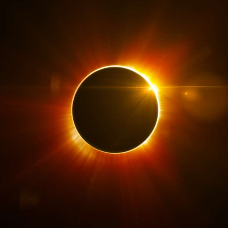Imagem de eclipse solar