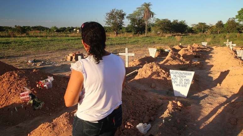 Cemitério de vítimas da chacina de Pau D&#039;Arco, no Pará 
