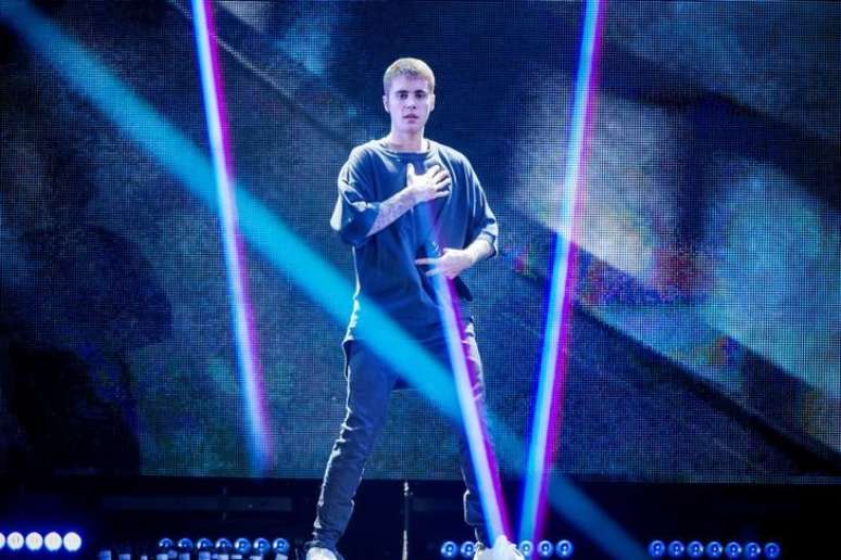 Justin Bieber durante show em Copenhague
 2/10/2016    Scanpix Denmark/Jens Astrup/via Reuters