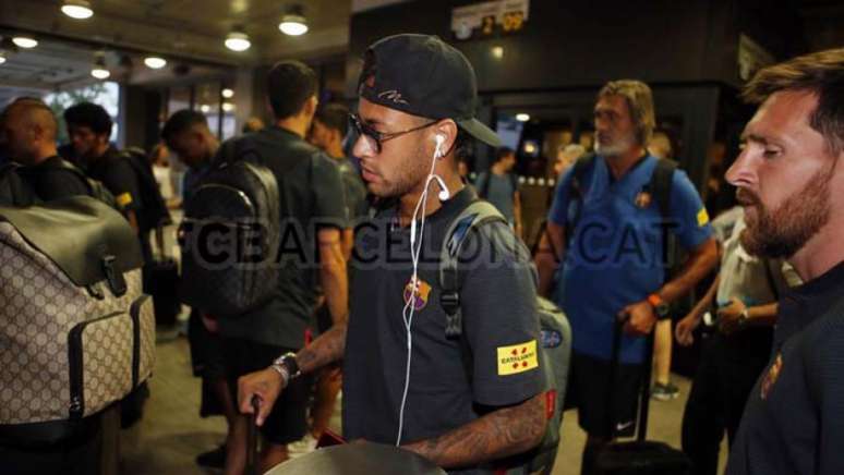 Neymar está nos Estados Unidos com o Barcelona (Foto: Divulgação/Site Barcelona)