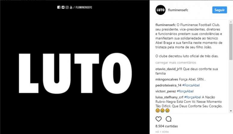 Grande parte do elenco do Fluminense se manifestou nas redes sociais em apoio do técnico (Foto: Nelson Perez/Fluminense FC)