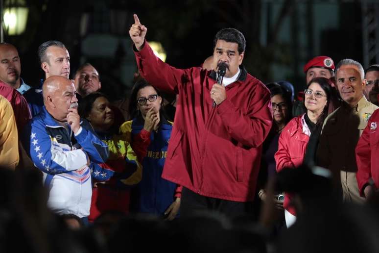 Presidente da Venezuela, Nicolás Maduro, durante encontro com partidários, em Caracas  30/07/2017 Palácio de Miraflores/Divulgação via REUTERS