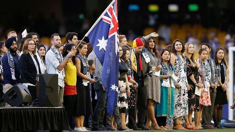 Uma cerimônia de cidadania que aconteceu em Melbourne em janeiro