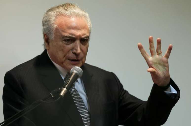 Presidente Michel Temer durante cerimônia em São Paulo
07./08/2017 REUTERS/Paulo Whitaker