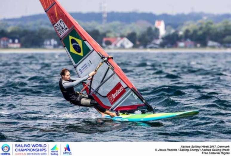 Patrícia Freias de dirige ao Japão para o Mundial RS:X(Foto: Jesus Renedo/ Sailing Energy/ Aarhus Sailing Week)