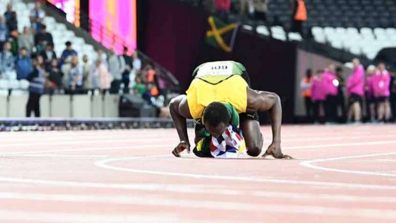 Usain Bolt conquistou o bronze nos 100m no Mundial de Londres AFP