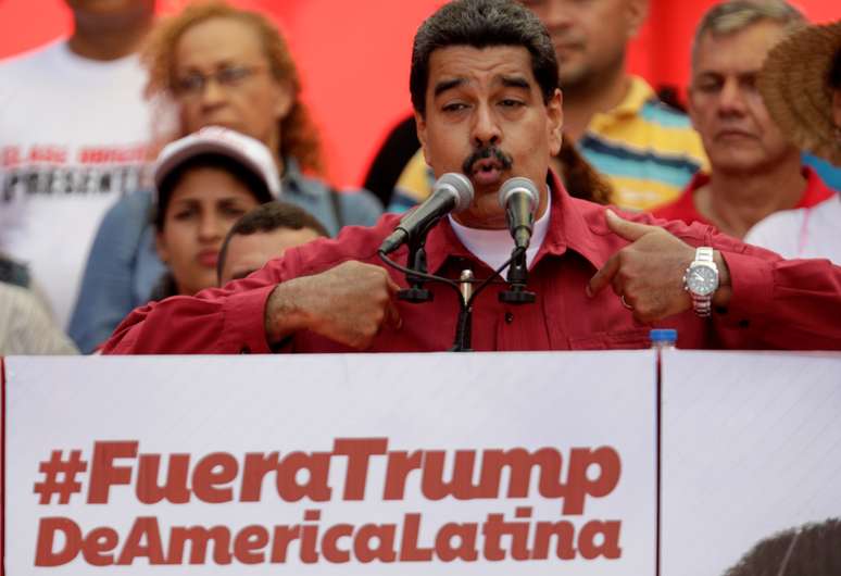 Presidente da Venezuela, Nicolás Maduro, discursa em Caracas
14/08/2017 REUTERS/Ueslei Marcelino