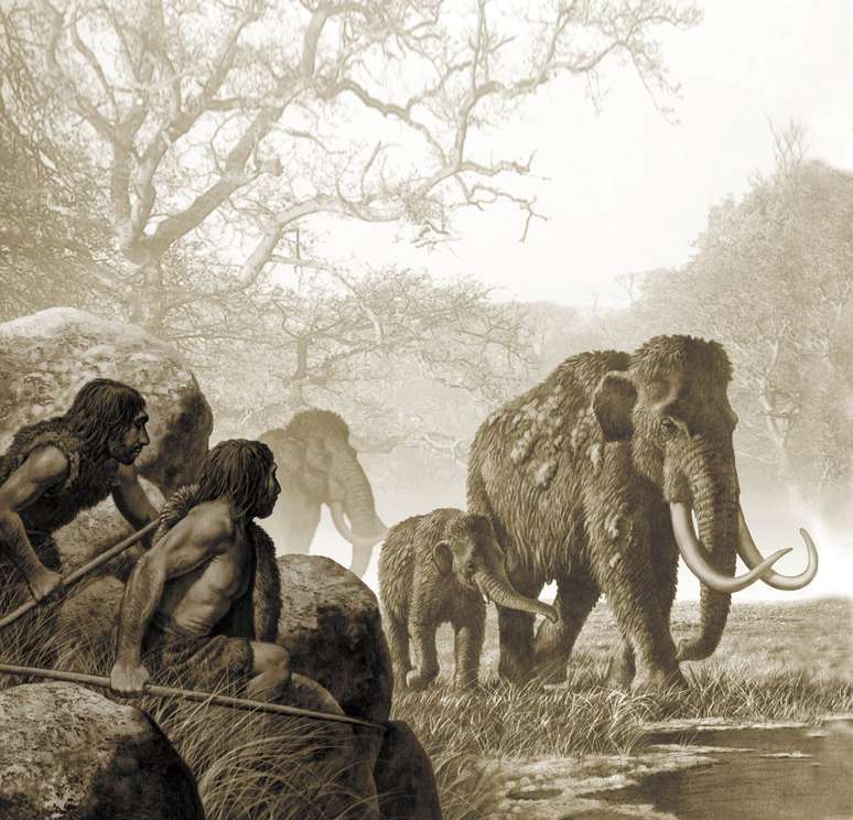 Neandertais caçam mamutes