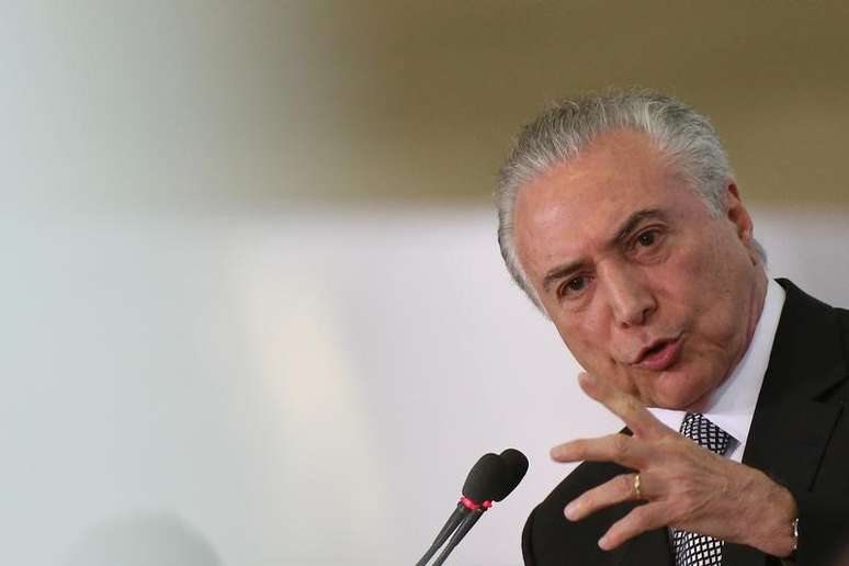 Presidente Michel Temer durante cerimônia no Palácio do Planalto, em Brasília
25/07/2017 REUTERS/Adriano Machado