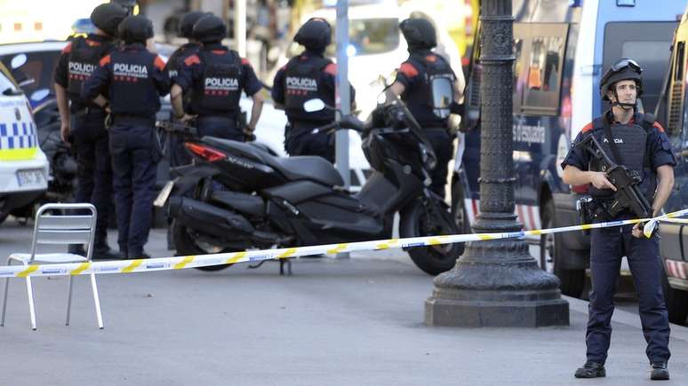 Policias em Las Ramblas