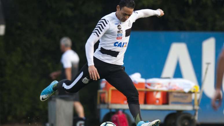 Após pancada nas costas, Ricardo Oliveira é diagnosticado sem lesão (Foto: Ivan Storti/Santos FC)