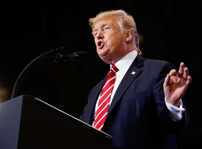 Presidente dos Estados Unidos, Donald Trump, durante evento em Phoenix, Arizona 22/08/2017  REUTERS/Joshua Roberts