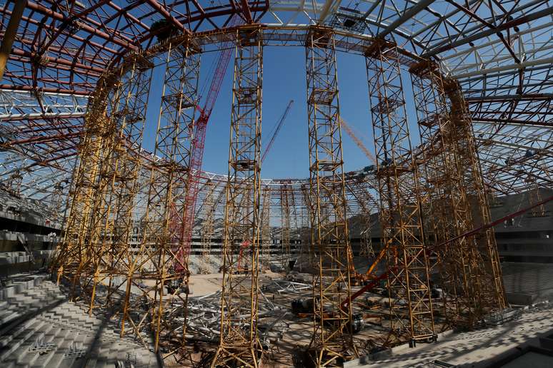 Constru&ccedil;&atilde;o da Arena Samara para Copa da R&uacute;ssia
 23/8/2017    REUTERS/Maxim Shemetov
