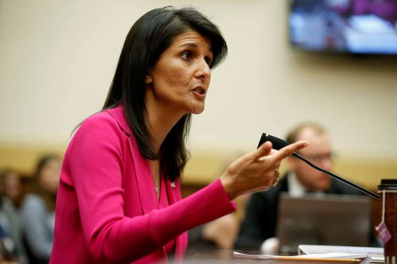 Embaixadora dos Estados Unidos na ONU, Nikki Haley, em Washington 28/06/2017 REUTERS/Joshua Roberts