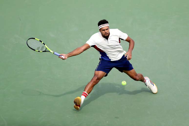 O tenista francês Jo-Wilfried Tsonga, atual número 12 do mundo, estreou com vitória no grandslam americano