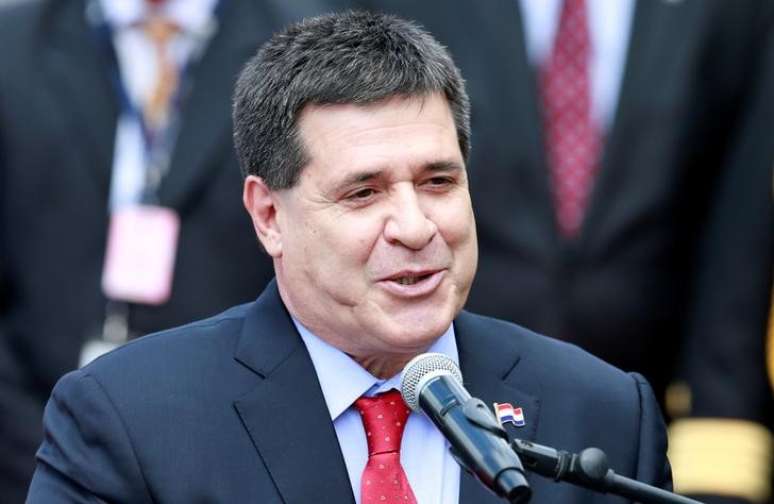 Presidente do Paraguai, Horacio Cartes, durante coletiva de imprensa em Quito, Equador 23/05/2017 REUTERS/Henry Romero