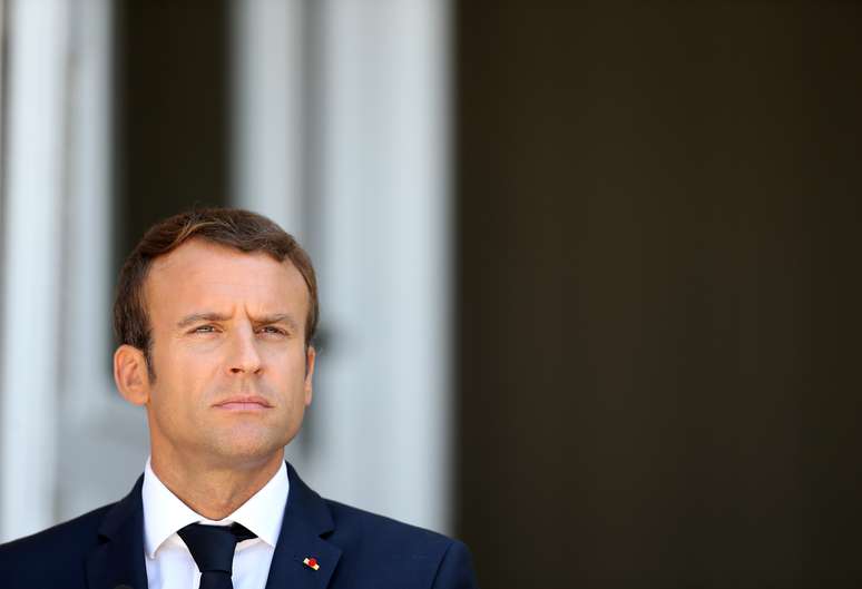 Presidente francês, Emmanuel Macron, durante coletiva de imprensa na Bulgária 25/08/2017 REUTERS/Stoyan Nenov