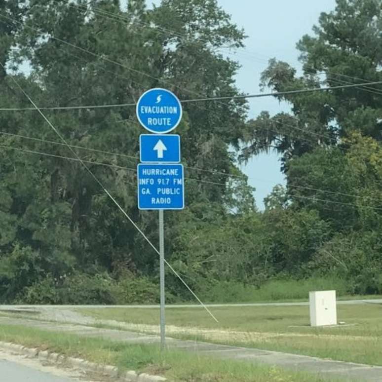 Placa em estrada ns EUA