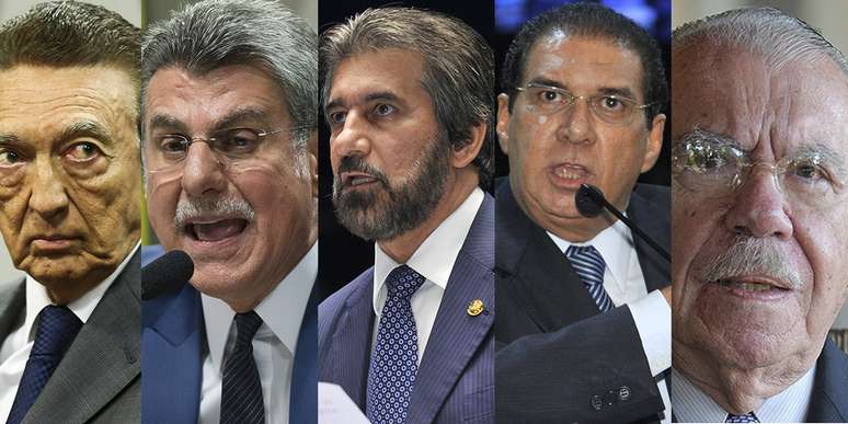 Edison Lob&atilde;o, Romero Juc&aacute;, Valdir Raupp, Jader Barbalho e Jos&eacute; Sarney