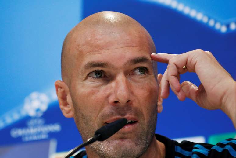 Técnico do Real Madrid, Zinedine Zidane, durante coletiva de imprensa, em Madri  12/09/2017 REUTERS/Paul Hanna