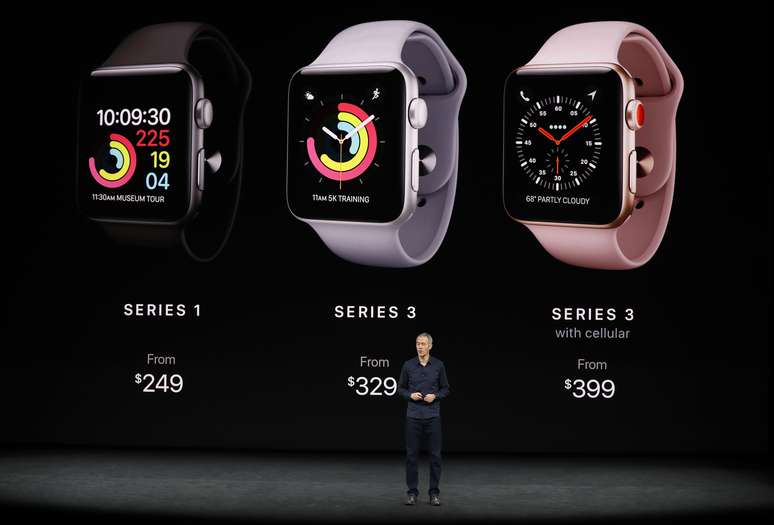 Lançamento do Apple Watch Series 3 durante evento em Cupertino, Estados Unidos
12/09/2017 REUTERS/Stephen Lam